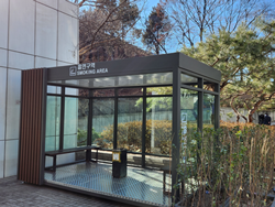 21st Century Building  left of the College of Urban Science entrance