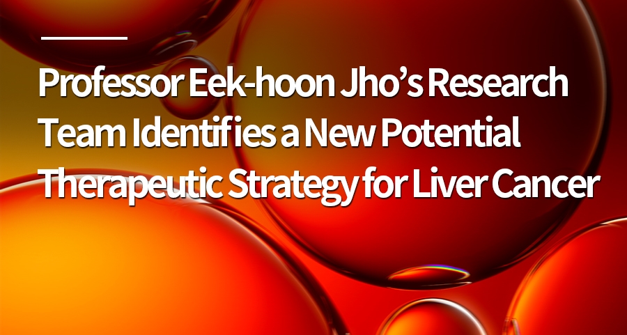 Professor Eek-hoon Jho’s Research Team Identifies a New Potential Therapeutic Strategy for Liver Cancer